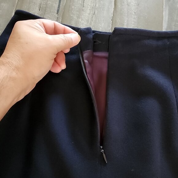 Liz Claiborne Skirt Women’s Size 8 Petite Black 100% Wool Career Business Ladies - Picture 6 of 10